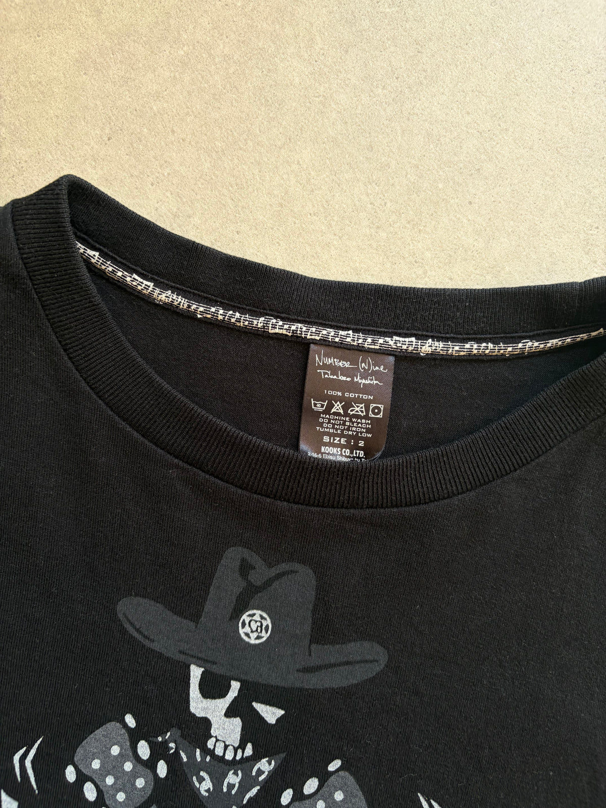 NUMBER (N)INE - Miyashita era skull & music tee