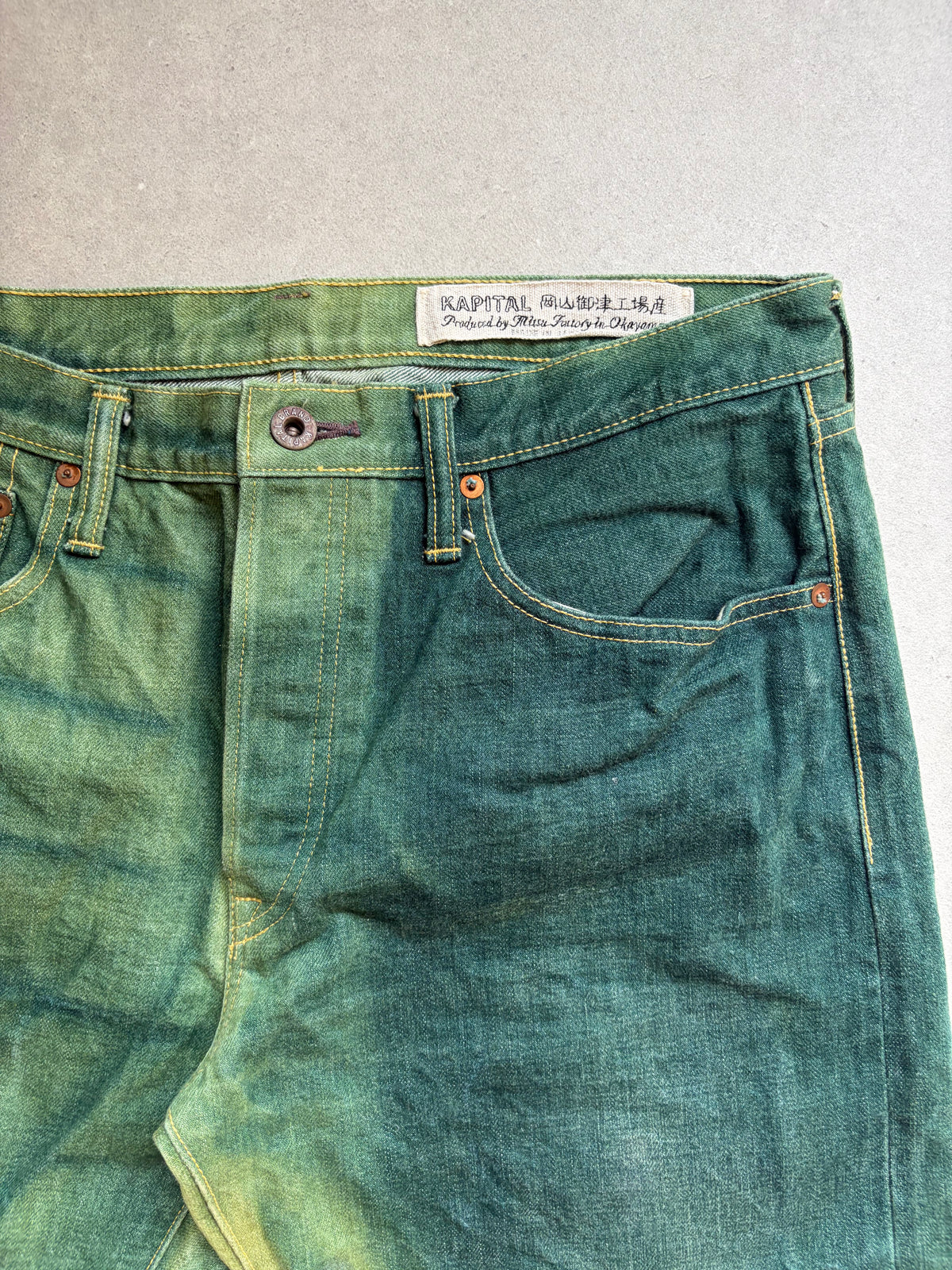 KAPITAL - Green Selvedge denim