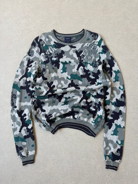 MIHARA YASUHIRO - Stacked camo knit