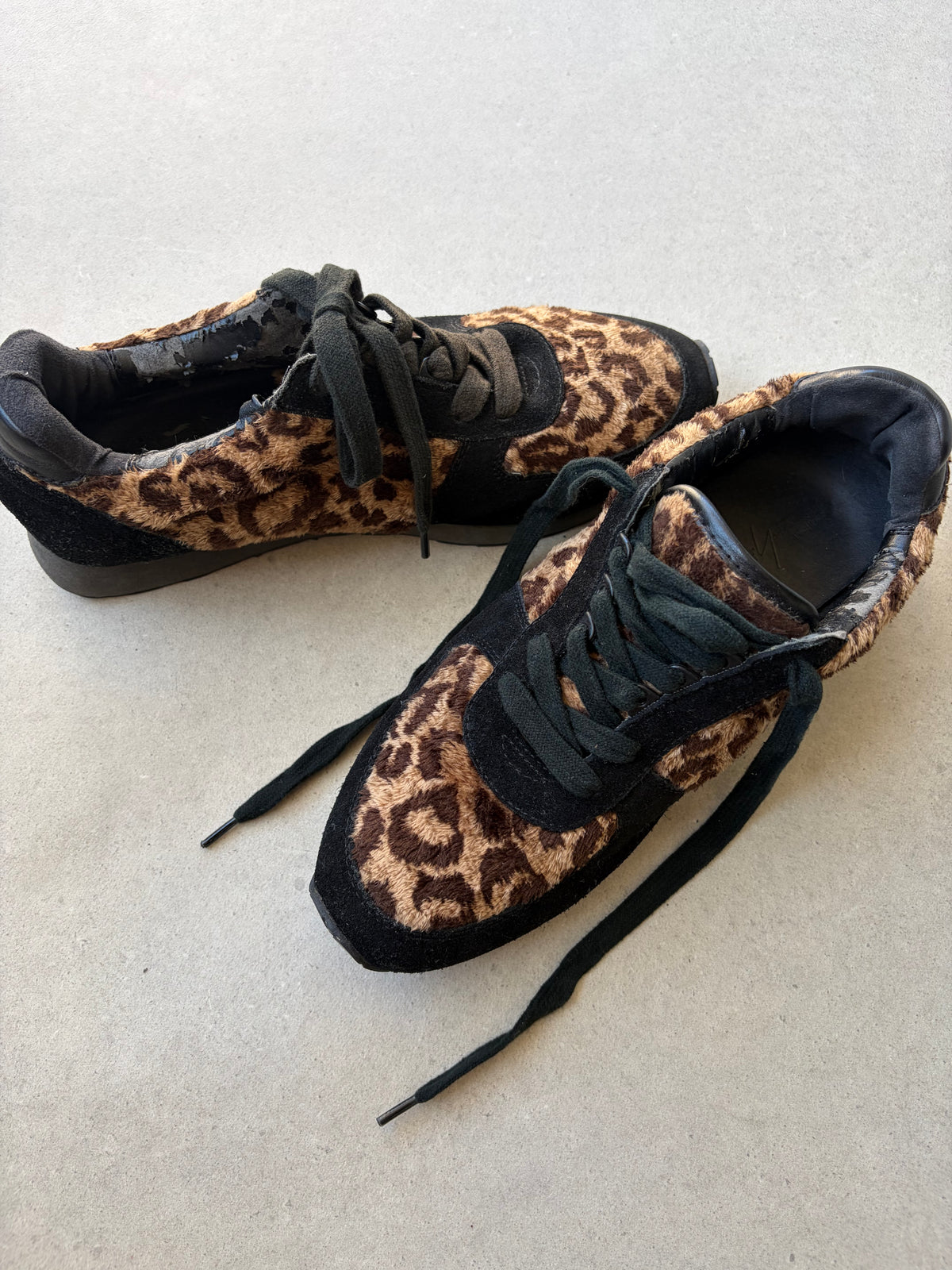 YOHJI YAMAMOTO - Leopard fur sneakers