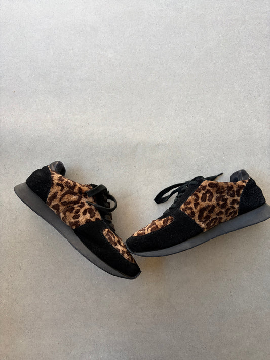 YOHJI YAMAMOTO - Leopard fur sneakers