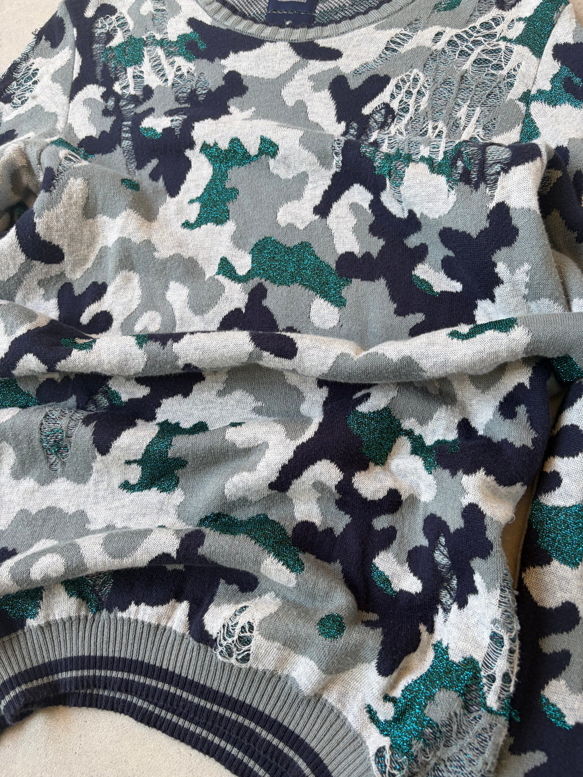 MIHARA YASUHIRO - Stacked camo knit