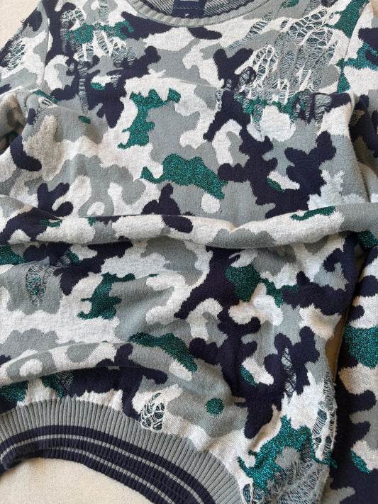 MIHARA YASUHIRO - Stacked camo knit