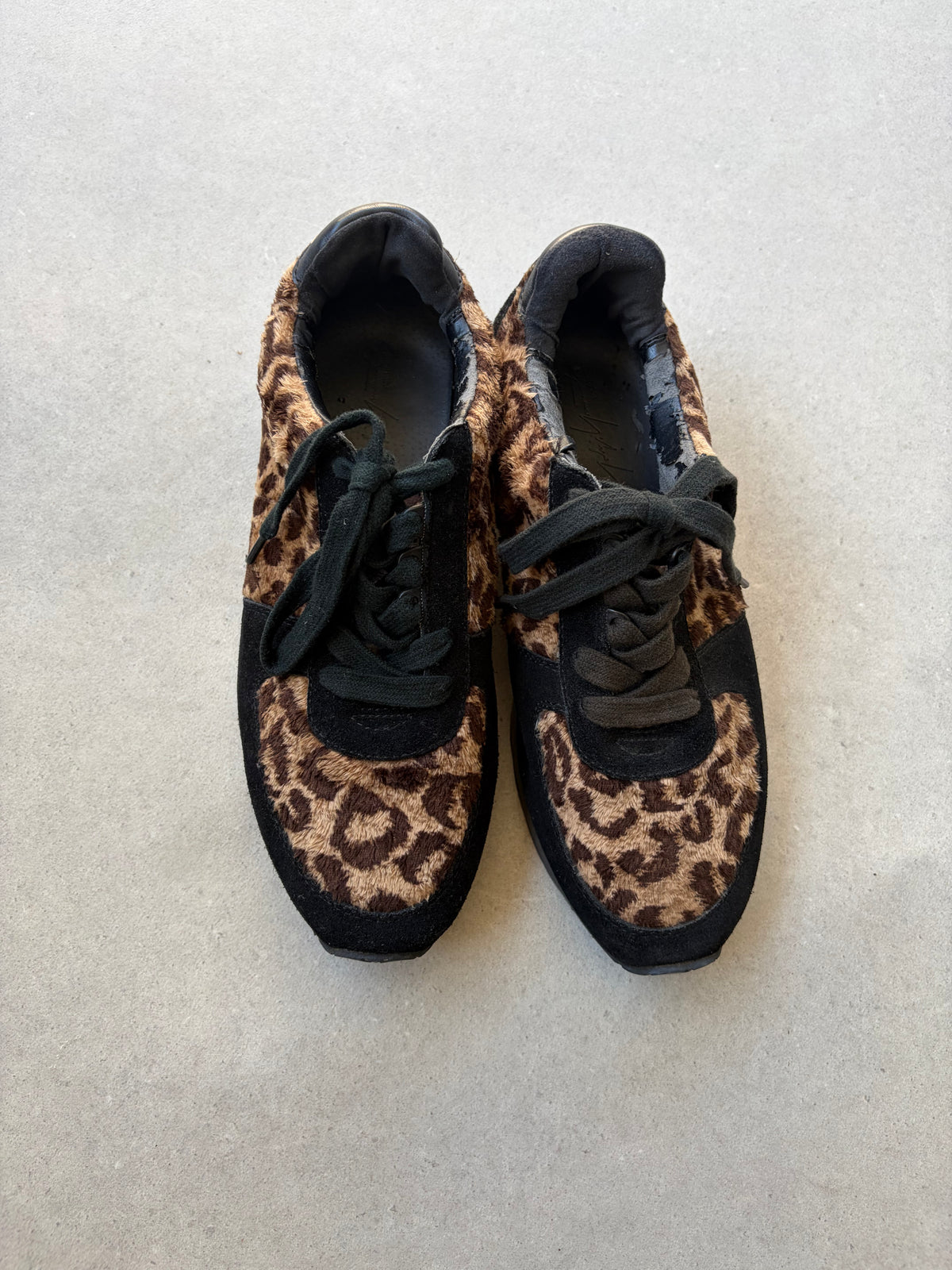 YOHJI YAMAMOTO - Leopard fur sneakers