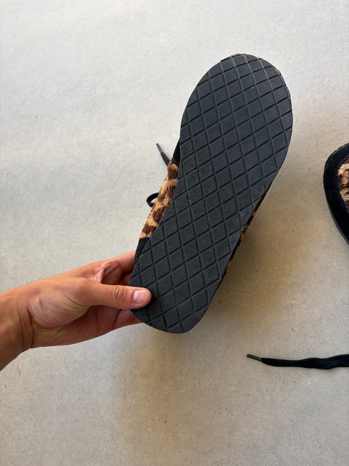 YOHJI YAMAMOTO - Leopard fur sneakers