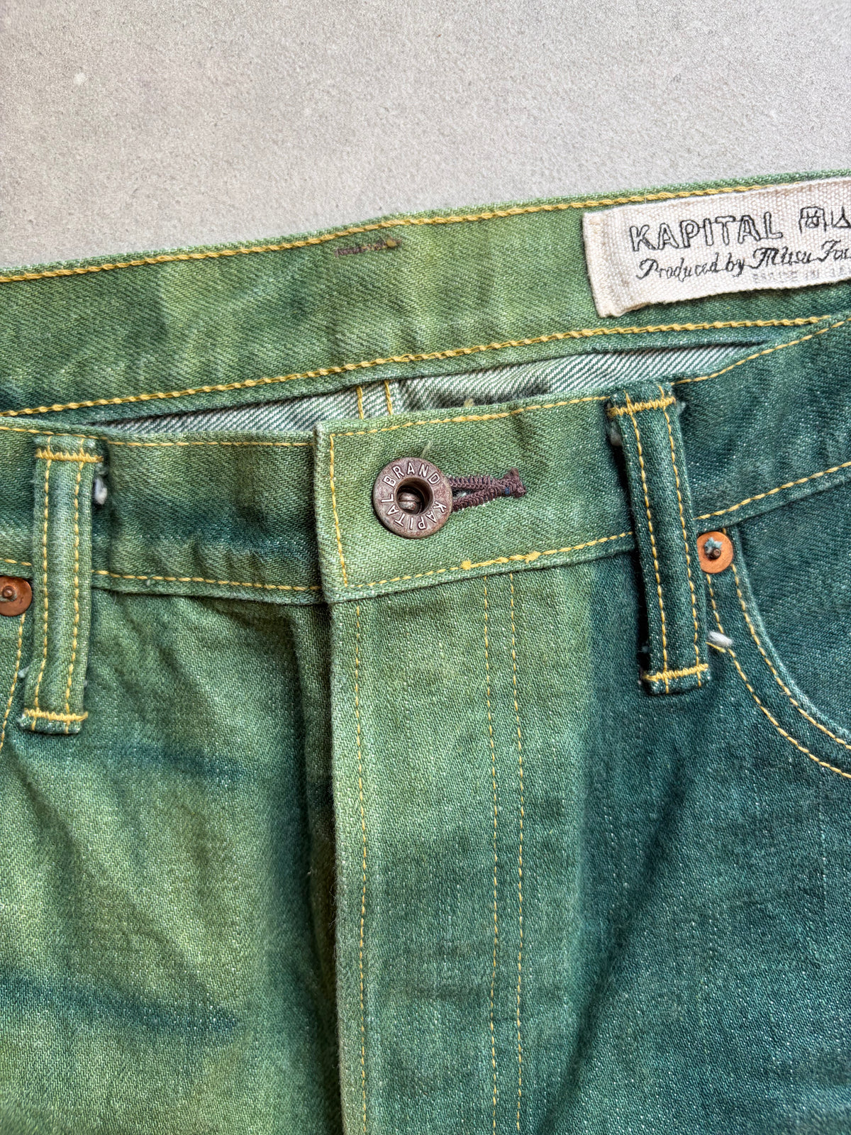 KAPITAL - Green Selvedge denim